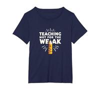 Insegnare Non ai deboli: Mantra Motivazionale dell'educatore Maglietta, Donna Plus-Size, Navy, 2X