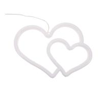 Insegne al neon a forma di cuore: lampada a LED con doppia insegna al neon a