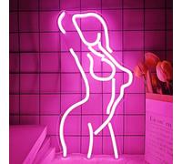 Insegne al neon a LED, dimmerabili, da donna, decorazione artistica da parete per camera da letto, bar, uomo, sala grotta, pub, negozi, club, feste, decorazione artistica da parete (40 x 20 cm, rosa)