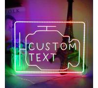 Insegne al neon personalizzate per la decorazione della parete, 3D intaglio LED garage segni al neon da parete regali per papà, alimentazione USB per uomo grotta riparazione auto officina festa regalo