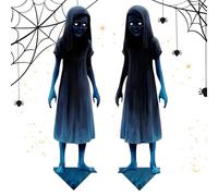 Insegne da giardino con gemelli fantasmi incantati - Decorazione fantasma gemelli spaventosi per giardino 2 pezzi - inserto terrificante per Halloween per decorazione