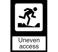 Insegne direzionali in metallo con accesso irregolare, 20,3 x 30,5 cm, per serie industriali e commerciali