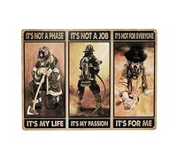Insegne Firefighter It'S Not A Phase It'S My Mife It'S Not A Job It'S My Passion Targa In Ferro Divertente Tin Signs Per Cucina Caffè Grotta Cancelli M