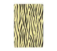 Insegne in metallo minimaliste a strisce zebrate con limone, decorazione artistica da parete per bagno, WC, fattoria, toilette, cortile, 20 x 30 cm