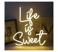Insegne Luminose Love Is Sweet Insegna Al Neon A Con Luce Dimmerabile Per Decorazioni Da Tavolo Per Dessert Di Nozze, Damigelle, Fidanzamenti, Feste Singole,32cmх35.5cm