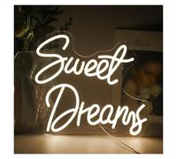 Insegne Luminose Sweet Dreams Insegna Al Neon Lettera Calda Luci A Alimentate Tramite USB Per La Camera Da Letto Decorazione Da Appendere A Parete Per Feste 38cm×32cm