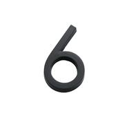 Insegne per toilette, 1 pz. 100 mm 3,9" Numero civico moderno, adesivo autoadesivo nero for cassetta postale, numero civico esterno for appartamento, ufficio, camera d'albergo(6)