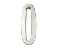 Insegne per toilette, 1 pz. 101 mm Numero civico in metallo for esterni Numeri autoadesivi Adesivi for porte di cassette postali 4 pollici Argento/Nero Lega di zinco #0-9(Silver,0)