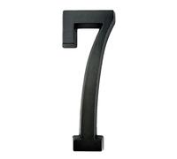 Insegne per toilette, 1 pz. 101 mm Numero civico in metallo for esterni Numeri autoadesivi Adesivi for porte di cassette postali 4 pollici Argento/Nero Lega di zinco #0-9(Black,7)