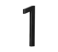 Insegne per toilette, 1 pz. Numero civico galleggiante da 125 mm, in lega di zinco nera da 5 pollici, con numero e indirizzo for cassetta postale, numero civico esterno n. 0-9(1)