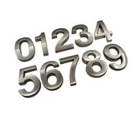 Insegne per toilette, 5CM Numero civico Targa porta moderna Adesivo Numero porta hotel Indirizzo cifre Adesivo Piastra Segno Etichetta in plastica ABS Grigio 0-9(2)