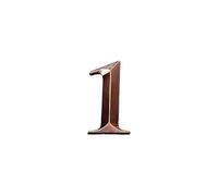 Insegne per toilette, Numero civico 3D autoadesivo for esterni, targa for indirizzo, numero civico, numero civico for appartamento, hotel, ufficio, porta, adesivi(Bronze,1)