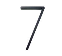 Insegne per toilette, Numero civico galleggiante da 125 mm, grande, moderno, for porta, casa, esterno, 5 pollici, numeri neri, targa for indirizzo n. 0-9(7)