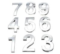 Insegne per toilette, Targa adesiva con numeri 3D da 0 a 9 da 5 cm, for hotel, decorazione moderna for la casa(7)