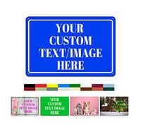 Insegne personalizzate, Cartello in alluminio personalizzato, Personalizzato Aggiungi il tuo design Testo Immagini e Messaggio Targa in metallo, Più Dimensioni Interni/Esterni Uso 30,5 x 40,6 cm