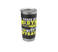 Insegno ai miei ragazzi a colpire e rubare | Regali softball Bicchiere termico in acciaio inox doppia parete