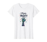 Insegno al Potente educatore Speciale Che dà Potere all'educatore Maglietta, Donna, Bianco, M