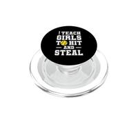 Insegno alle mie ragazze a colpire e rubare | Regali per allenatori di softball PopSockets PopGrip per MagSafe