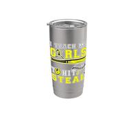 Insegno alle mie ragazze a colpire e rubare | Softball Coach Bicchiere termico in acciaio inox doppia parete