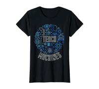 Insegno Macchine Data Science e Machine Learning Maglietta con Stampa Grafica Economica, Donna, Nero, L