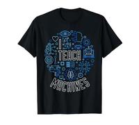 Insegno Macchine Data Science e Machine Learning Maglietta con Stampa Grafica Economica, Uomo, Nero, L