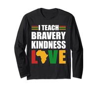 Insegno per insegnante afro africano Juneteenth Teacher Maglia a Manica