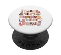 Insegno piccoli esseri umani su Gesù Christian Educator PopSockets PopGrip Adesivo