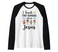 Insegno Piccoli Esseri Umani su Gesù - Tutor di educazione Religiosa Maglia con Maniche Raglan