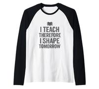 Insegno, quindi modella domani - Vintage Teacher Maglia con Maniche Raglan