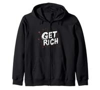 Insegui i tuoi sogni con questo vestito Get Rich Speech Felpa con Cappuccio