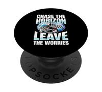 Insegui l'orizzonte lascia le preoccupazioni PopSockets PopGrip Adesivo