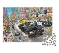 Inseguimento in auto tra le strade della città Puzzle in Legno Impermeabile DIY Puzzles Da 1000 Pezzi Regali Per Adulti Sfidanti E Rompicapo Giochi Educativi