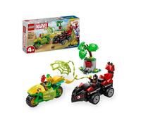Lego spidey e i suoi fantastici amici 11198 inseguimento sui dino-veicoli di spin ed electro, giochi educativi per bambini 4+