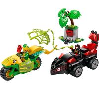 Lego spidey e i suoi fantastici amici 11198 inseguimento sui dino-veicoli di spin ed electro, giochi educativi per bambini 4+