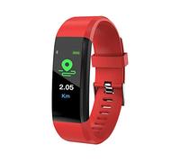 Inseguitore di attività fitness Bracciale Smart Band Pedometro Sport Bracciale Frequenza cardiaca pressione sanguigna SmartBand braccialetto Bluetooth per fitbits orologio intelligente (RED)