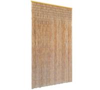 Insektenschutz Türvorhang aus Bambus, fliegenschutz tür, insektenschutz vorhang, Mit 120 Bambussträngen, Ideal für Balkon, Haustür und Fenster, Braun, 120 x 220 cm
