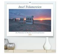 Insel Träumereien (hochwertiger Premium Wandkalender 2026 DIN A2 quer), Kunstdruck in Hochglanz: Ein Spaziergang an Spiekeroogs Stränden im Wechsel der Gezeiten.