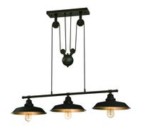 Inselleuchte Plafoniera Luce a Sospensione Seilzug Ferro Hill Bronzo 3 Lampade [EEK: Non valutato]
