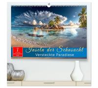 Inseln der Sehnsucht - Versteckte Paradiese (hochwertiger Premium Wandkalender 2026 DIN A2 quer), Kunstdruck in Hochglanz: Monat für Monat ein kleiner Ausbruch aus dem Alltag.
