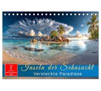 Inseln der Sehnsucht - Versteckte Paradiese (Tischkalender 2026 DIN A5 quer), CALVENDO Monatskalender: Monat für Monat ein kleiner Ausbruch aus dem Alltag.