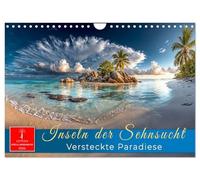 Inseln der Sehnsucht - Versteckte Paradiese (Wandkalender 2026 DIN A4 quer), CALVENDO Monatskalender: Monat für Monat ein kleiner Ausbruch aus dem Alltag.