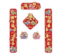 INSEOWI 2026 Accoppiamenti rossi di Capodanno cinese con la decorazione della porta di arte del cavallo per la festa di primavera prosperità tradizionale a tema cavallo porta Couplets