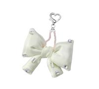 INSEOWI 3. Sparkling Bow Chain Purse Decoration Multifunctional Soft Fabric Charm For Women's Daily Use Accessories Cute Bows Keychain Accessory