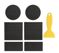 INSEOWI 6 pezzi di nastro di riparazione del trampolino e raschietto per riparazione tappeto elastico per rimbalzo tappetino puntura sport gioco trampolino patch riparazione