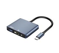 INSEOWI Adattatore compatto da USB tipo C a DP HDTV che supporta 4K e hub di ricarica dati di alimentazione