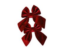 INSEOWI Classici Fiocchi Vellutati per Decorare Le Feste 2 Facili da Clip Decorazioni Albero Natale E Decorazioni Regalo Ufficio Accenti Natalizi Vellutati con Fiocco