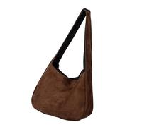 INSEOWI Elegante borsa leggera con leopardi, con scomparti multipli, comoda tracolla, ideale per laptop, libri, spostamenti quotidiani, shopping, spaziosa borsa in pelle scamosciata, Caff, One Size