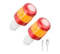 INSEOWI Installazione Rapida Lampada Sicurezza Per Manubrio Della Bici LED Luminosità Maniglia Svolta Avvertimento Sull'estremità Asta Luminosa Avvertimento Sull'estremità Della Barra Durevole