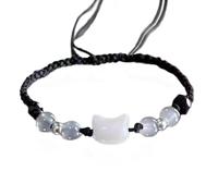 INSEOWI Opposti Gatto Bracciale Artigianale Modificabile Segno Zodiacale Anno Regalo Sicurezza per I Coniugi Amati Coppia Amicizia Braccialetti con Perline