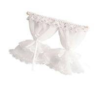 INSEOWI Set di tende in pizzo per case modello in scala 1/12 include fascette in tessuto separate per decorazioni personalizzabili tende in pizzo per case delle bambole accessori